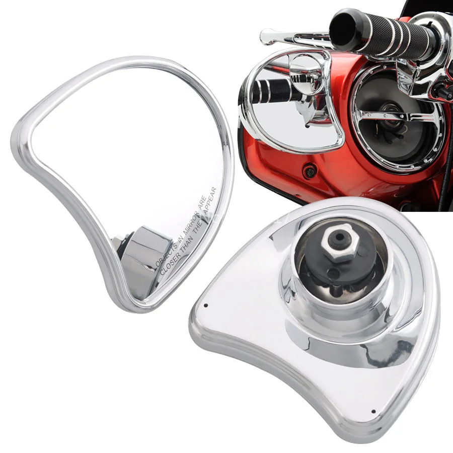 МОТОЦИКЛ хром летучая мышь обтекатель крепление зеркала подходит для Harley Touring