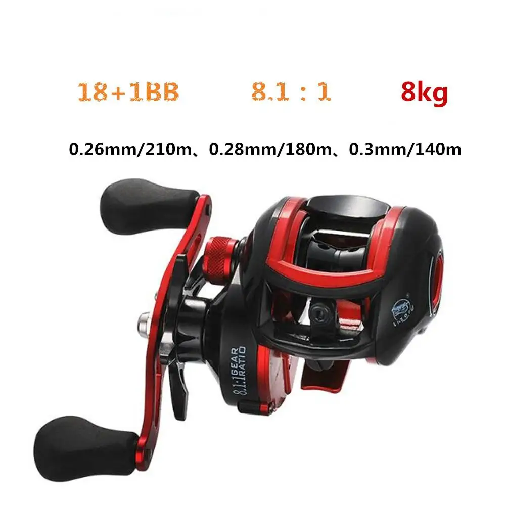 18*1BB Metal Baitcasting Fishing Reel 8.1:1 Long Shot Left / Right Hand Wheel Bait Casting Spinning | Спорт и развлечения