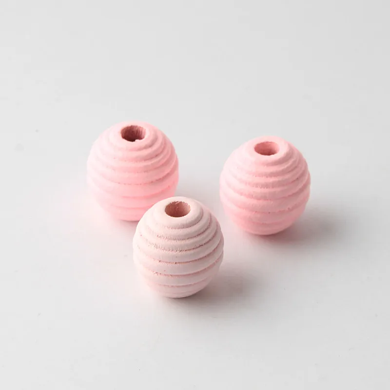 DIY 20pcs Thread Wooden Beads For Jewelry Making Crafts Kids Toys Teething Pacifier Clip 20mm Spacer Beading | Украшения и
