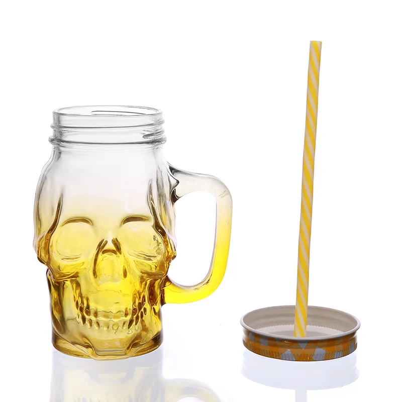 Стеклянная кружка с изображением черепа 450 мл|a cup|glass muga mug |