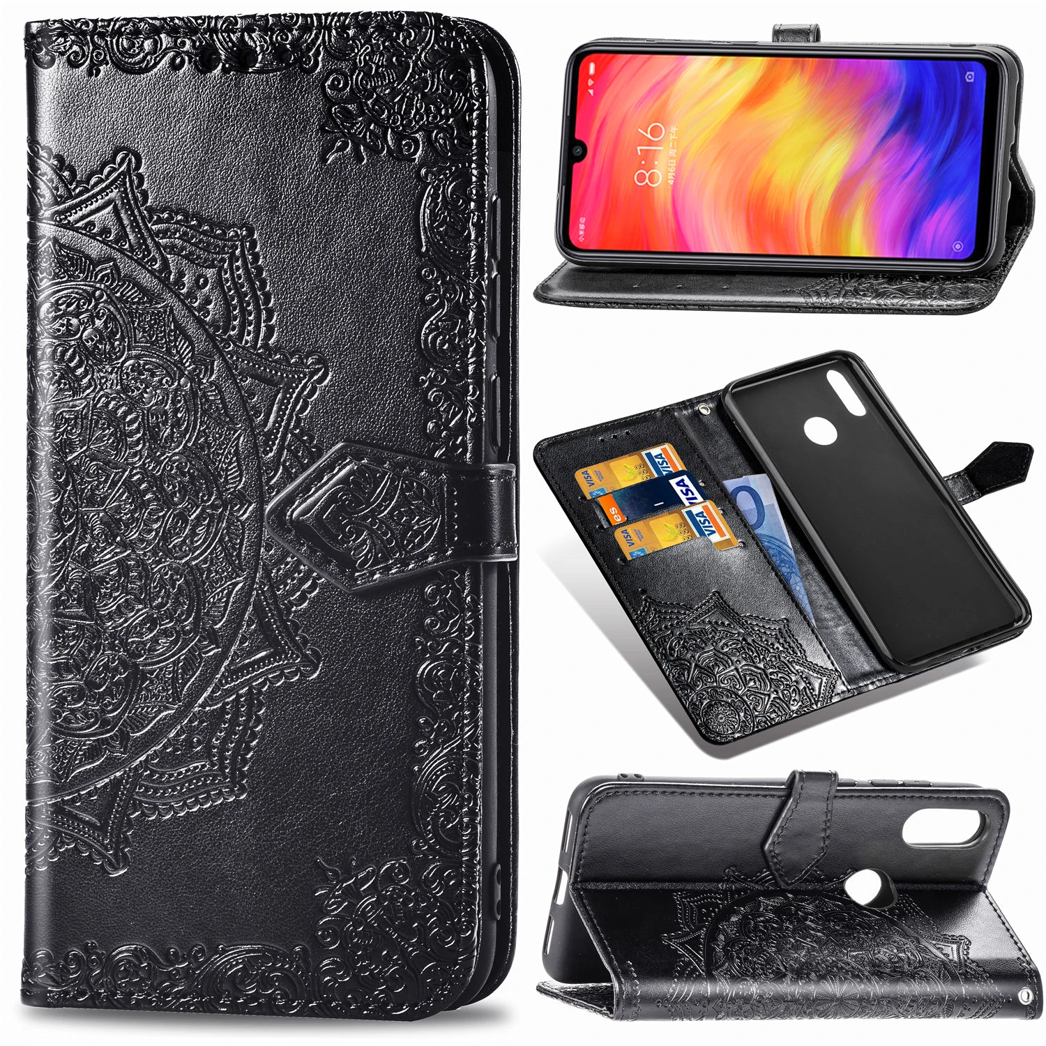 Кожаный чехол с 3D тиснением для Xiaomi mi 9 SE 8 A2 Lite Play Red mi Note 7 6 5 Pro Global Red mi 6A 6 5 Plus 5A Go Pocophone F1
