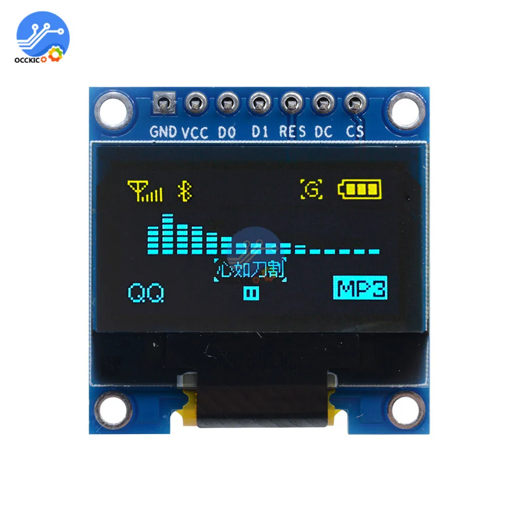 0 96 дюймовый последовательный OLED экран IIC модуль дисплея 128X64 I2C Communicate SSD1306 12864