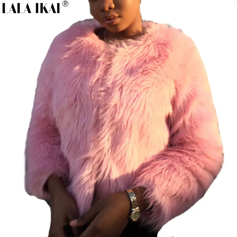 2017 пальто из искусственного меха Для женщин теплые короткие Стиль верхняя одежда