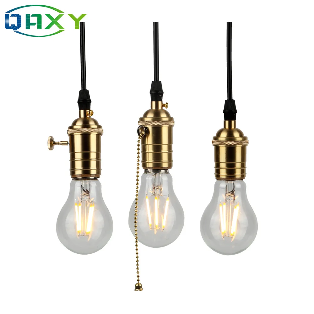 

Pure copper Top-Glass Indoor Pendant Lamp Holder Golden Socket E27 Vintage Post-modern Lamp Holder Pendant Light Socket[D5501]