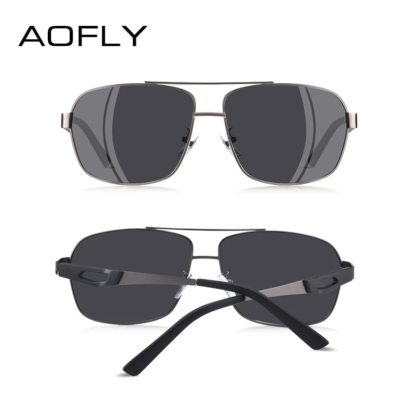 AOFLY, фирменный дизайн, мужские поляризованные солнцезащитные очки, металлические Квадратные Солнцезащитные очки, очки для вождения, очки для мужчин, Oculos masculino, мужские AF8185