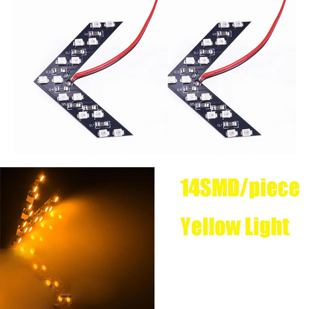 Новый 2 Шт. 14 SMD LED Arrow Панель Для Автомобилей Заднего Зеркало заднего вида
