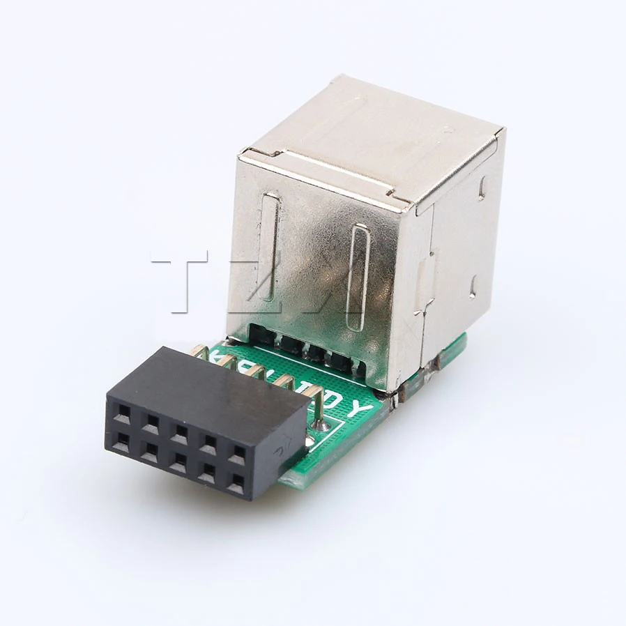 Лидер продаж 1 шт./лот USB 2 0 9 штырьков порта Женский адаптер конвертер материнская