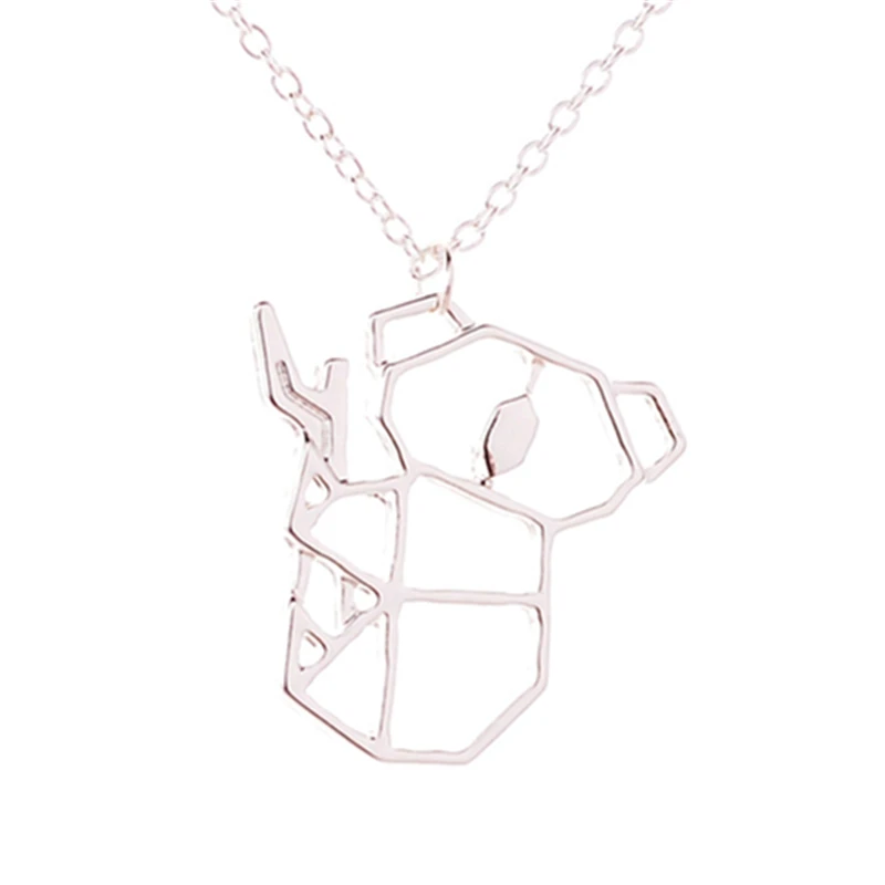 2017 Новая мода оригами животных кулон коала Цепочки и ожерелья Jewelry