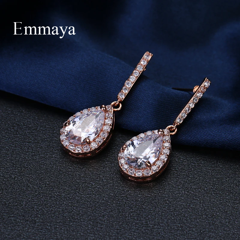 Женские серьги Emmaya элегантные ювелирные изделия из фианита три