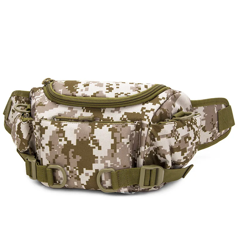 Brown camouflage Уличная спортивная сумка ПВХ водонепроницаемый наплечный военный армейский кемпинг походные сумки на талию тактические рюкзак Кемпинг путешествия треккинг - Цвет: Brown camouflage