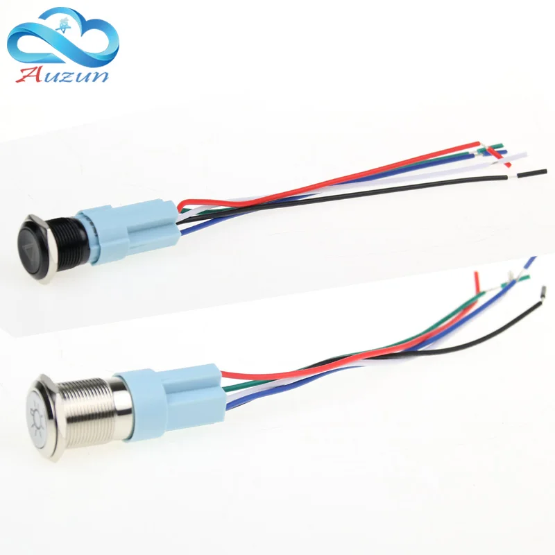 Фото 16/19/22mm metal button switch socket base button switch special base line length 150mm №4