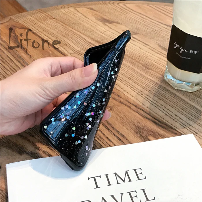 Роскошный мягкий блестящий чехол для iPhone X XR XS Max 7 8 Plus Блестящий силиконовый с