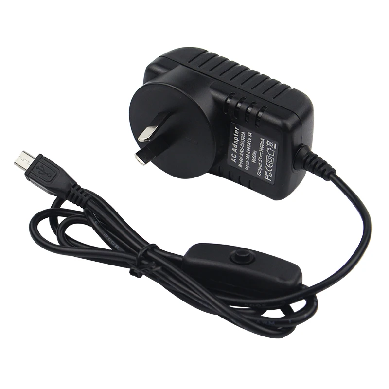 5V 3A Raspberry Pi 3 Model B + кнопка переключения питания адаптер Micro USB порт для plus|port micro usb|port