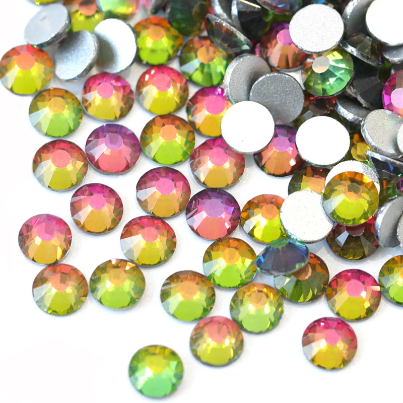 SS3-SS34 Rainbow Non HotFix Rhinestones Flatback Glass Strass Nail Art Decoration Glitter Rhinestone For Nails DIY Designs H0045 | Красота и