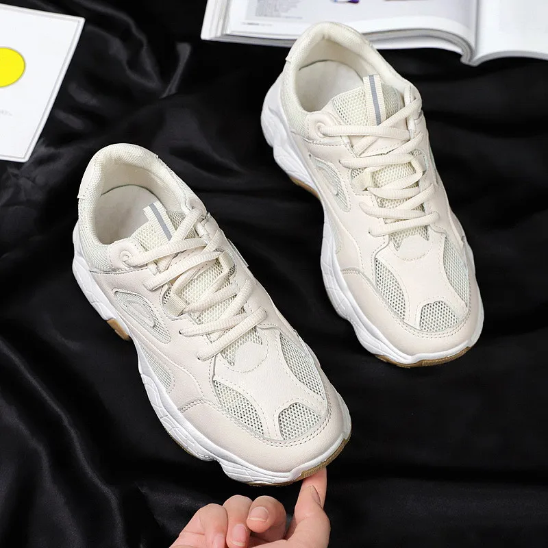 Women Chunky Sneakers 2019 Summer Fashion Platform Mesh Shoes Lace Up Vulcanize Womens Female Trainers Casual | Обувь