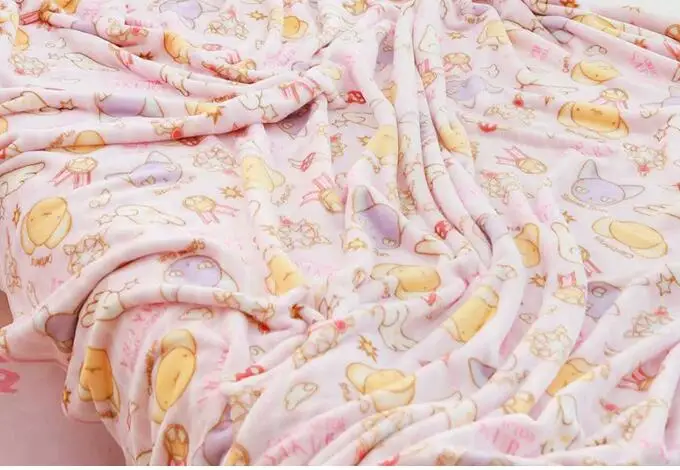 blanket 1 шт., мягкий мультяшный чехол Sakura San-x, плюшевое фланелевое одеяло, простыня, Романтичный подарок, игрушка для девочки - Цвет: blanket