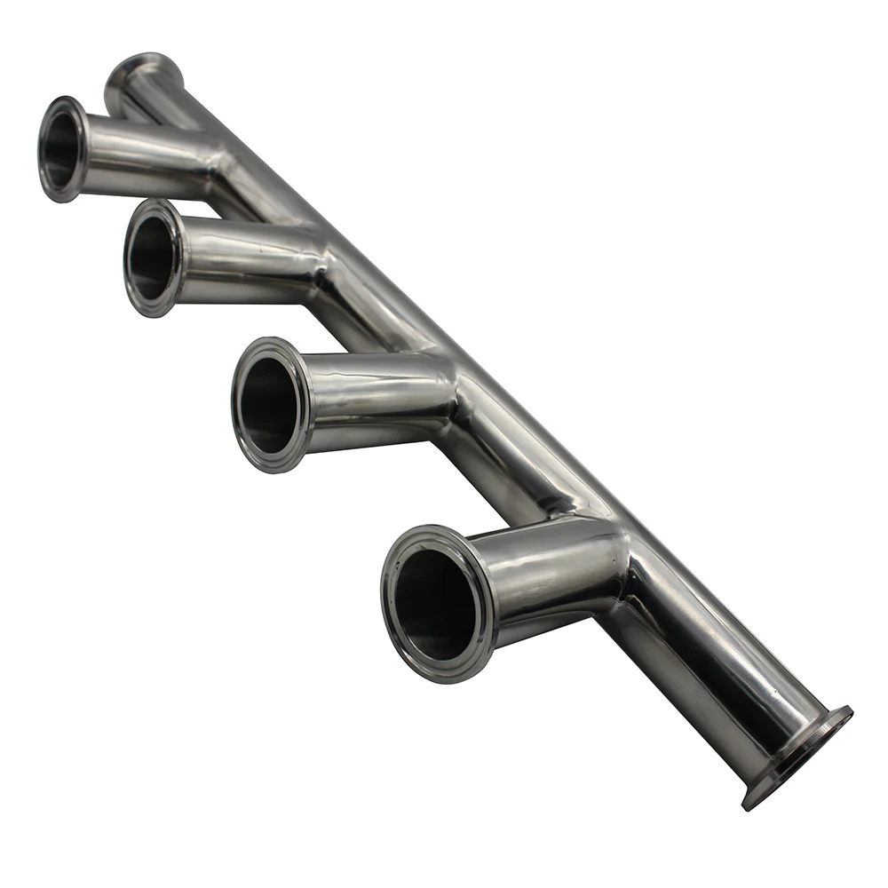 Стальной распределительный трубопровод для системы теплого пола 4 порта