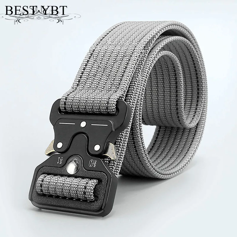 

Best YBT Unisex Belt Nylon Alloy Insert buckle Women Belt training military High Quality Fashion Casual Hot Selling Men Belt
