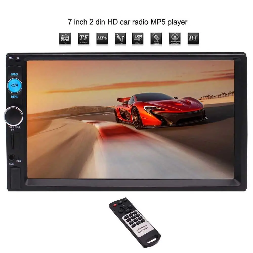 Eincar двойной 2 Дин Bluetooth стерео 7 &quot ВЫСОКАЯ ЧЁТКОСТЬ 5-точек Сенсорный экран в тире