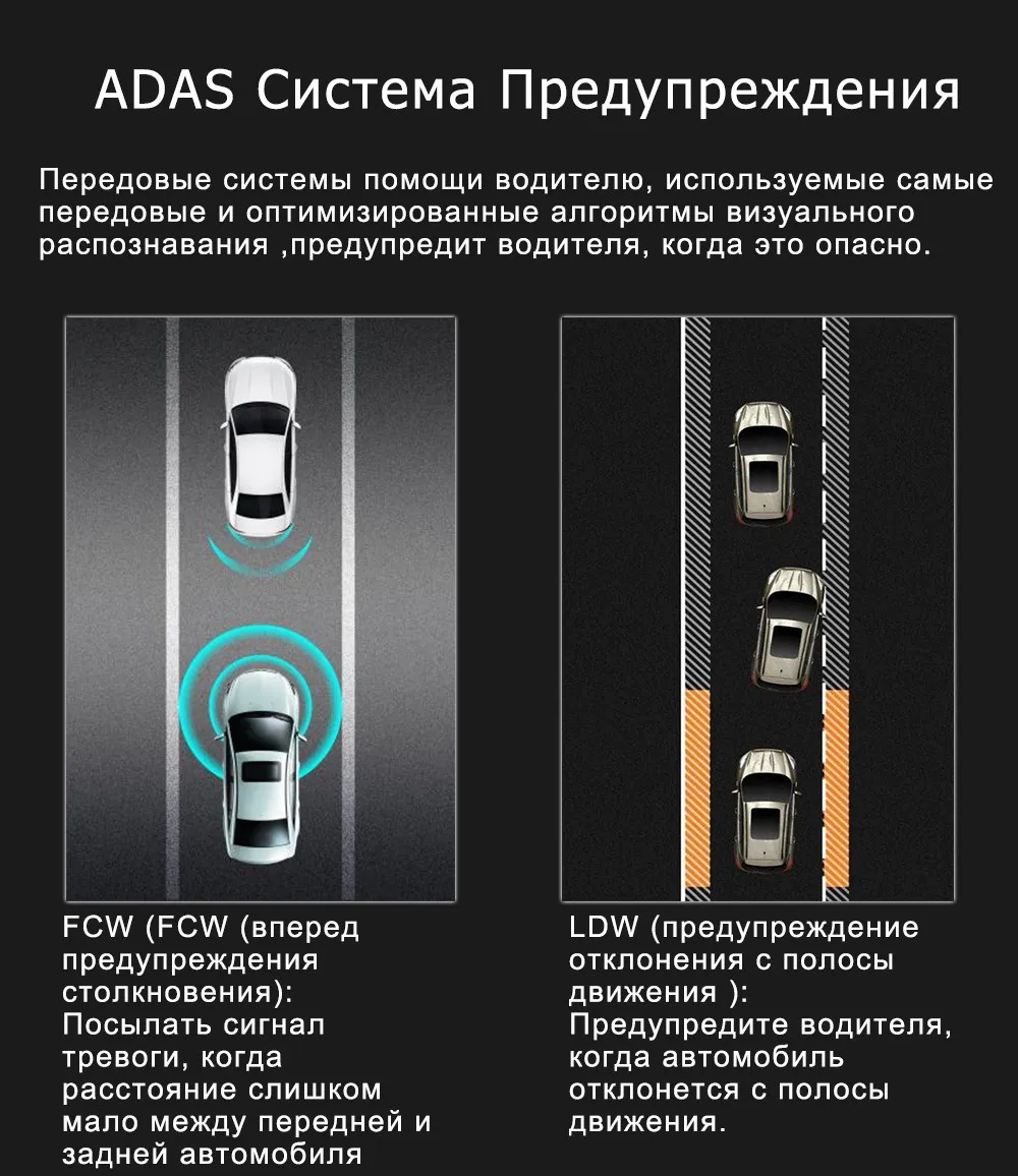 Navivox ADAS Автомобильный dvr камера Full HD 1296 P видео регистратор g-сенсор 170 градусов Dashcam ночное видение автомобиля видеокамера DVR