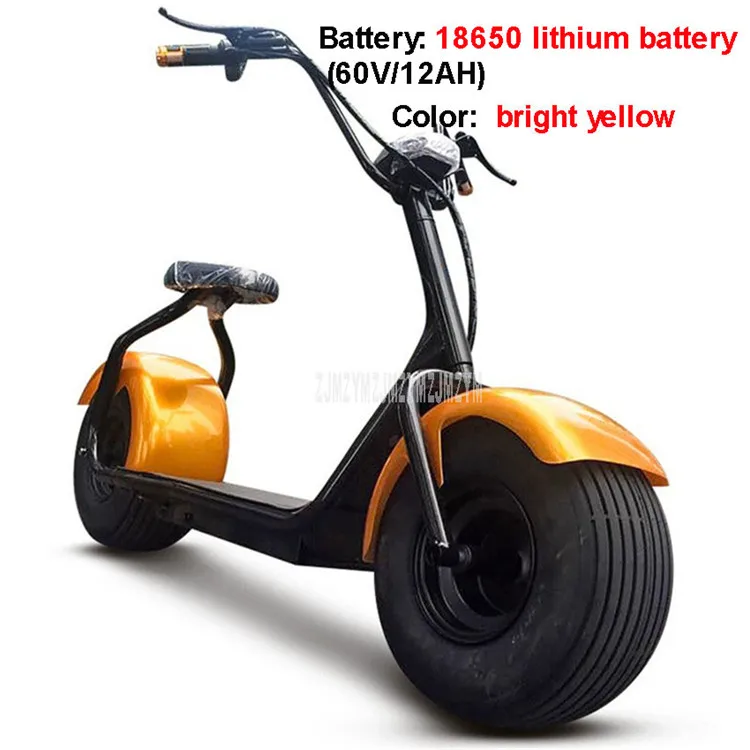 lithium battery Крутой стиль, большой 2 колесный электрический автомобиль, взрослый Педальный электрический велосипед, мотоцикл, скутер с сиденьем, пробег 40 км 1000 Вт - Цвет: lithium battery