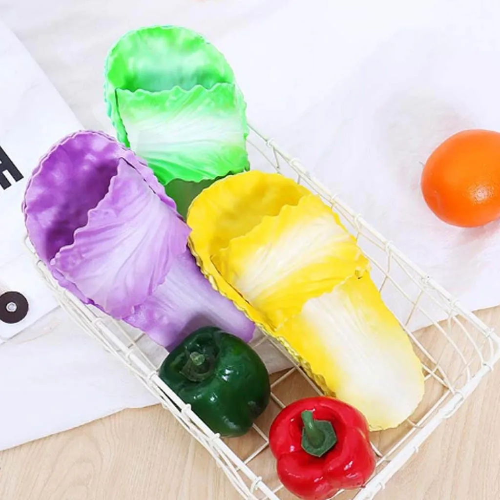 SAGACE/модные летние женские шлепанцы с капустой подошвой Однотонные домашние