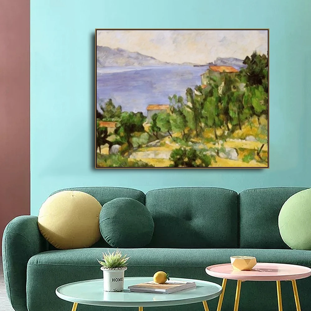 The Bay of Lɾstaque от Cezanne известная Картина на холсте каллиграфические плакаты и