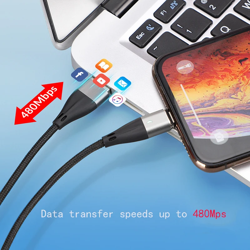 Магнитный кабель Micro usb Type C адаптер для быстрой зарядки телефона Type-C магнитное