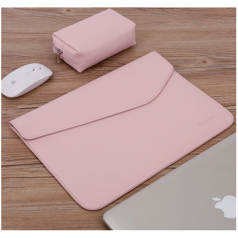Водонепроницаемый Гладкий PU кожаный тонкий рукав сумка для ноутбука Macbook Air 13 Pro 14