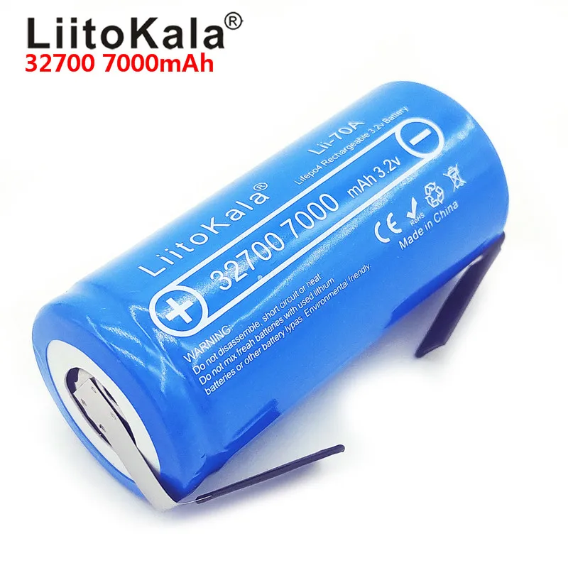 LiitoKala LiFePO4 35A 55A Новая батарея с непрерывной разгрузкой 3 2 в 32700 7000 мАч высокая