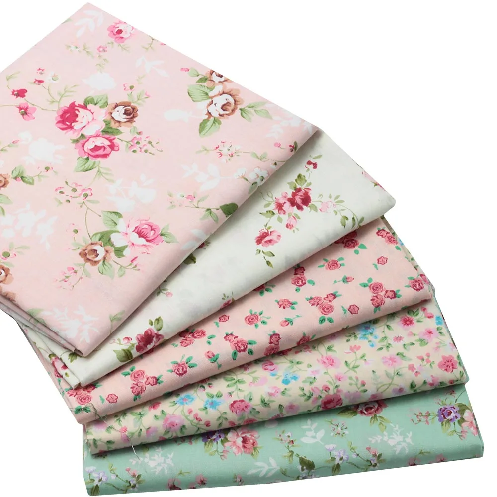 2017 5 шт. Изысканная Роза хлопка Ткань печатных серии Связки удобные DIY лоскутное
