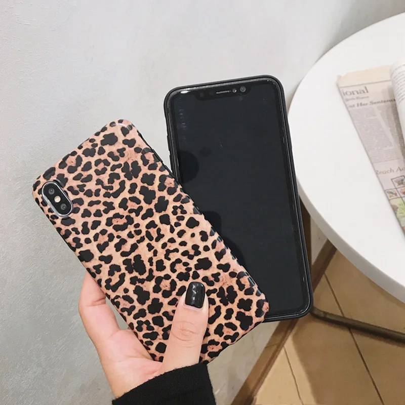 Модный чехол для телефона с леопардовым принтом iphone XS Max XR X 6 S 8 7 plus задняя крышка