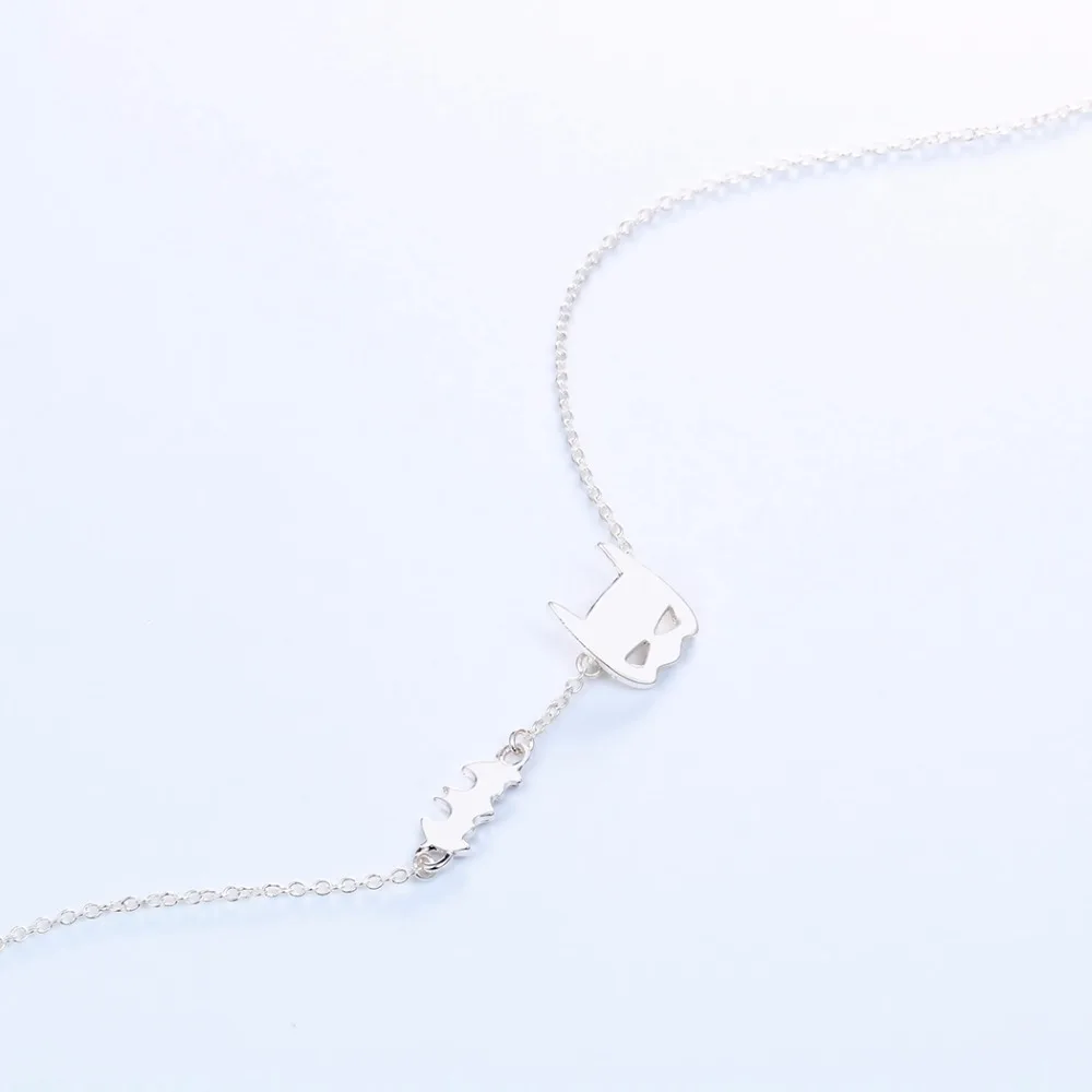 Daisies Batman Necklaces Bat Logo Silhouette and Mask Tiny Pendant Necklace For Women Girl Jewelry