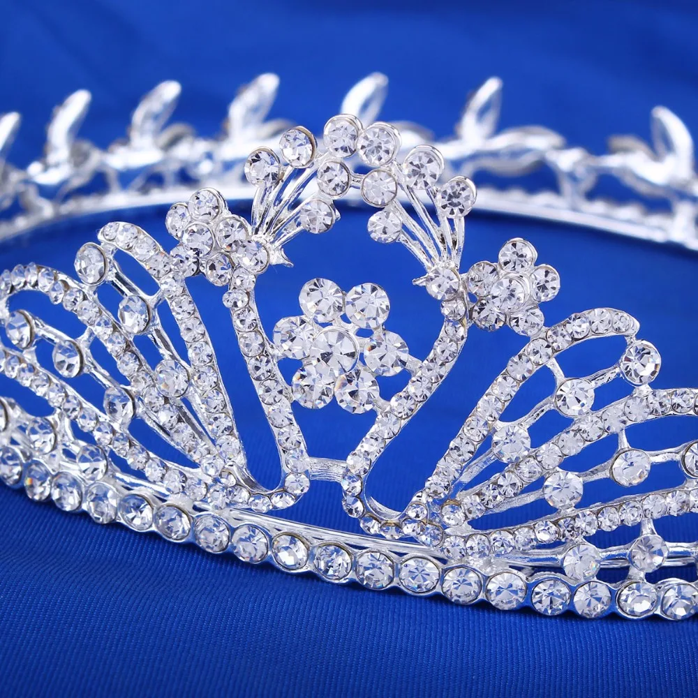 2 Дюймов Короны Tiara Корона С Горный Хрусталь Для Новобрачных Аксессуары Волос