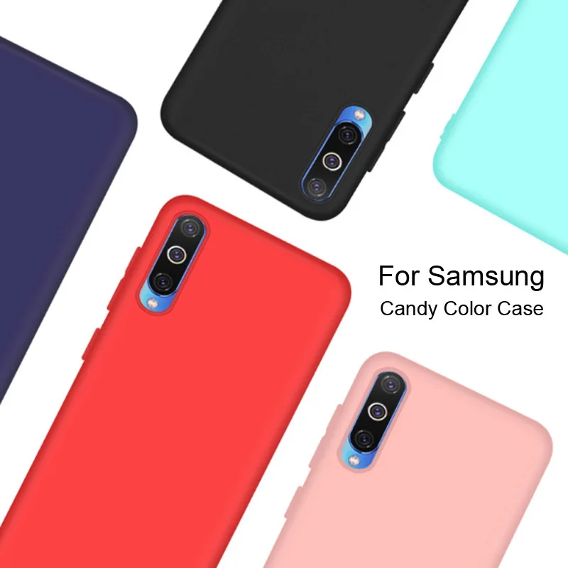 Чехол карамельного цвета Макарон Для Samsung Galaxy A50 A70 A5 2017 J4 J6 Plus A9 A8 A6 A7 2018 S8 S9 S10 S10E Note9