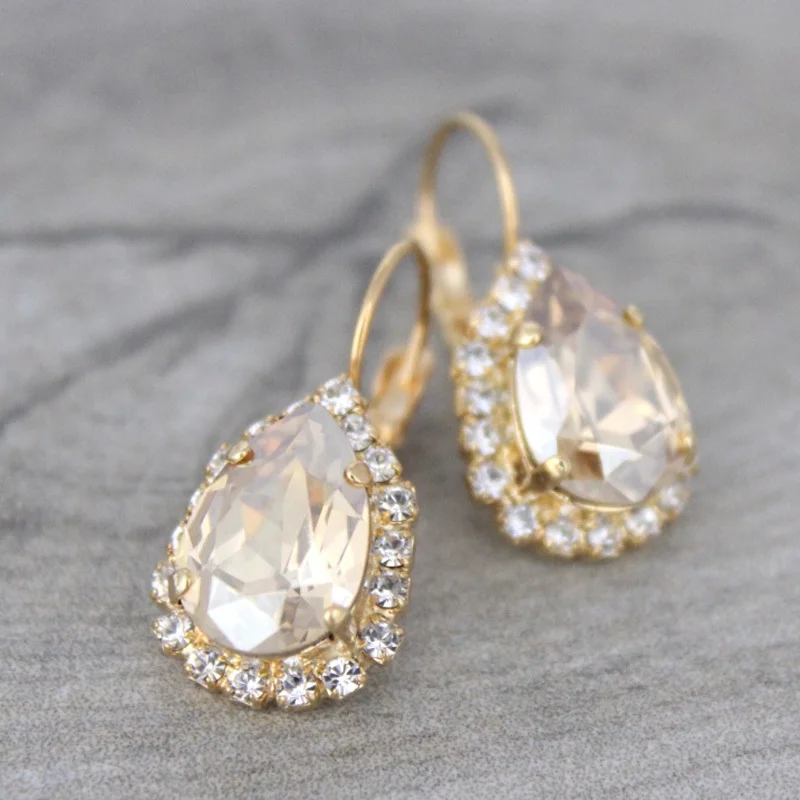 Золотые корейские серьги StoneFans для женщин модные ювелирные изделия милое платье