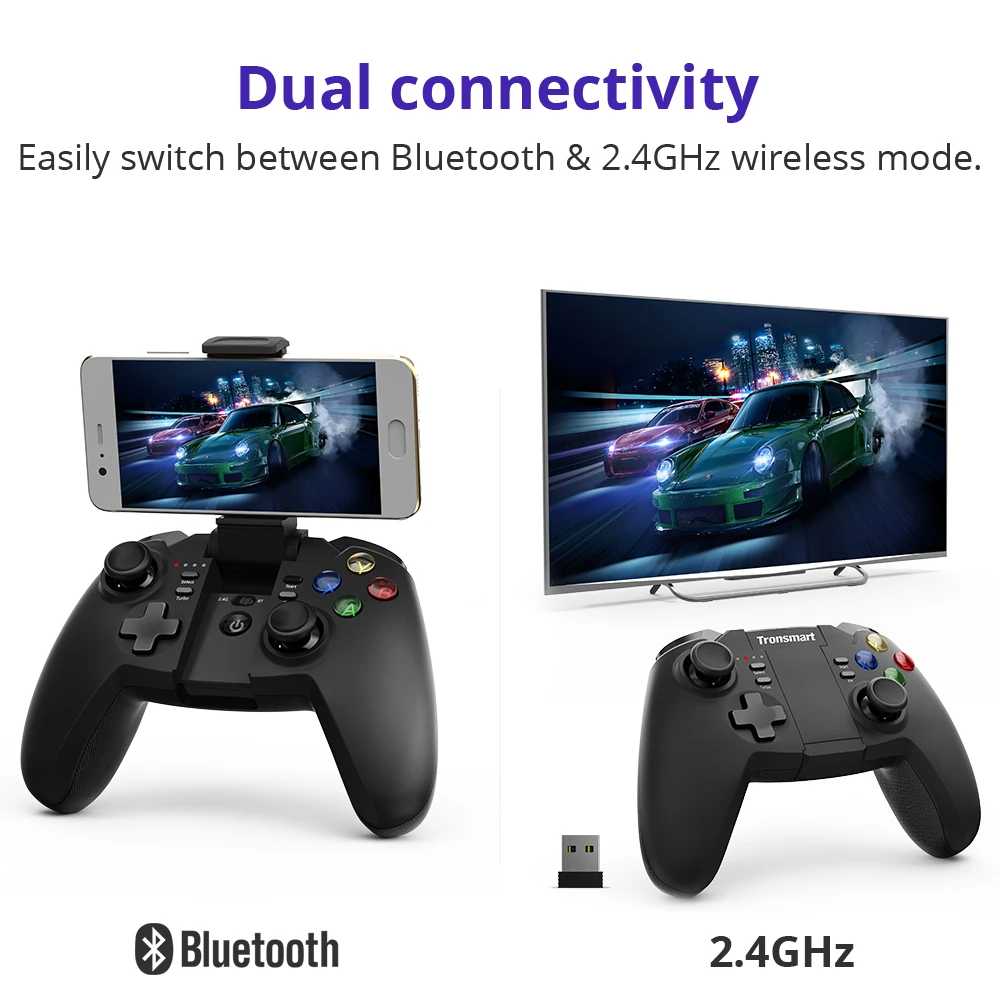 Tronsmart G02 Android Bluetooth 2.4g беспроводное устройство игра ручка пульт дистанционного