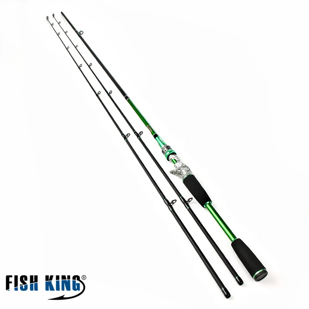 FISH KING 99% Карбон 2,4 м твердый 2 секции с одной дополнительной приманкой удочка для рыбалки/Спиннер удилище Olta Vara De Pesca Acesorios