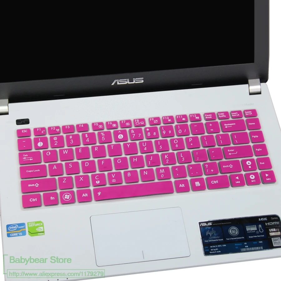 Для ASUS K401 K401LB K401UB K401UQ K401UQ7200 U4000 14 дюймов 14 дюймов Чехол для клавиатуры ноутбука защитная пленка - Цвет: rose