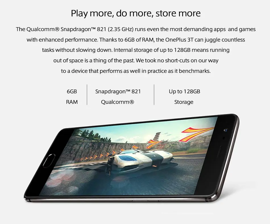 Новинка One plus 3T 6 ГБ Оперативная память 64 Гб/128 ГБ Встроенная память OnePlus 3T A3003/A3010 4 аппарат не привязан к оператору сотовой связи мобильного телефона 5," Android Snapdragon 821 NFC Смартфон