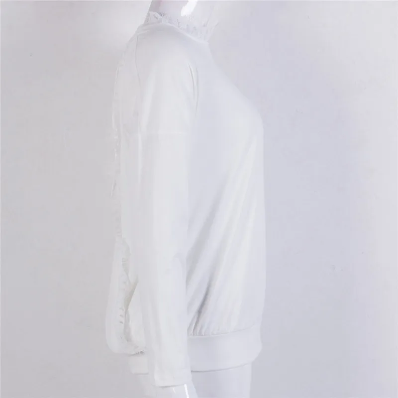 Женские кружевные футболки с открытой спиной модные повседневные однотонные