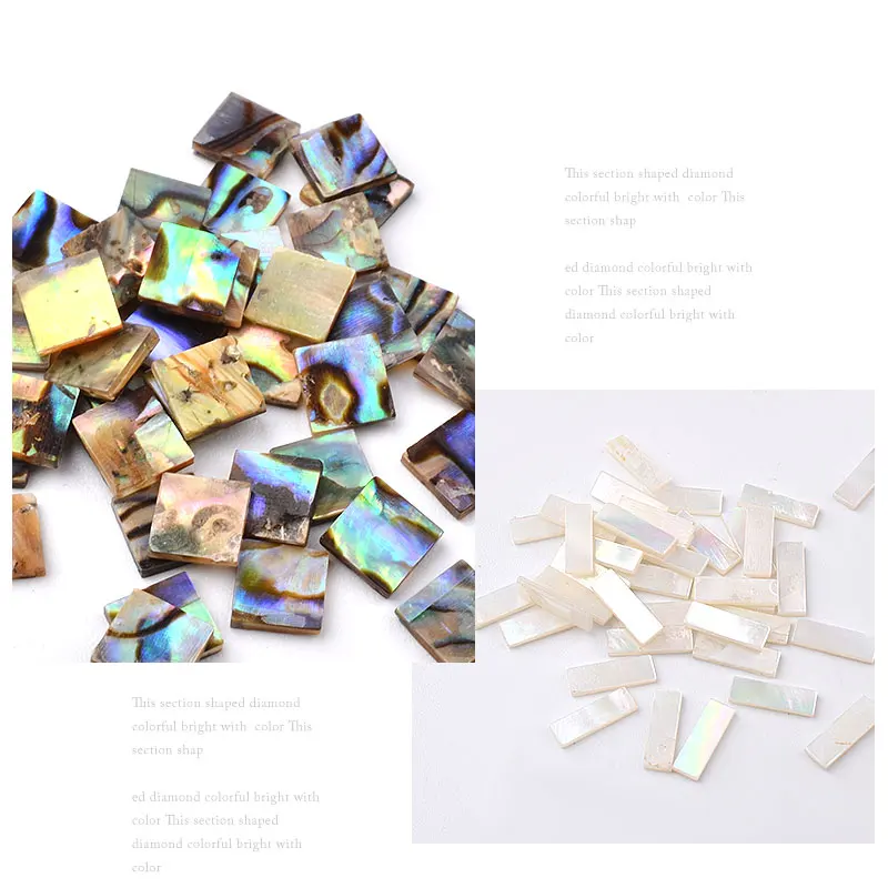 3d украшения для ногтей с натуральными раковинами маникюра градиентом и