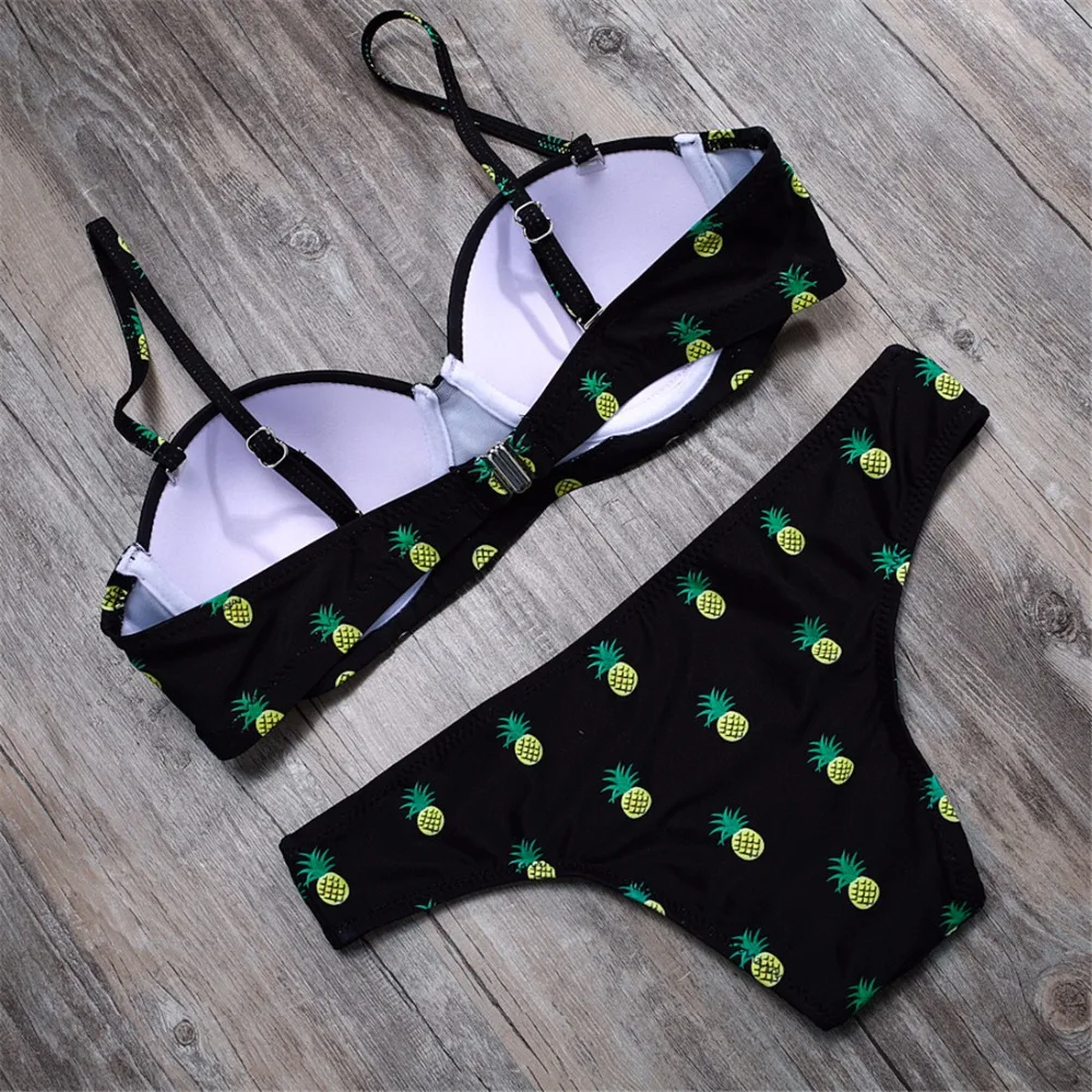 BANDEA Женская одежда для плавания комплект бикини бандо купальный костюм с принтом