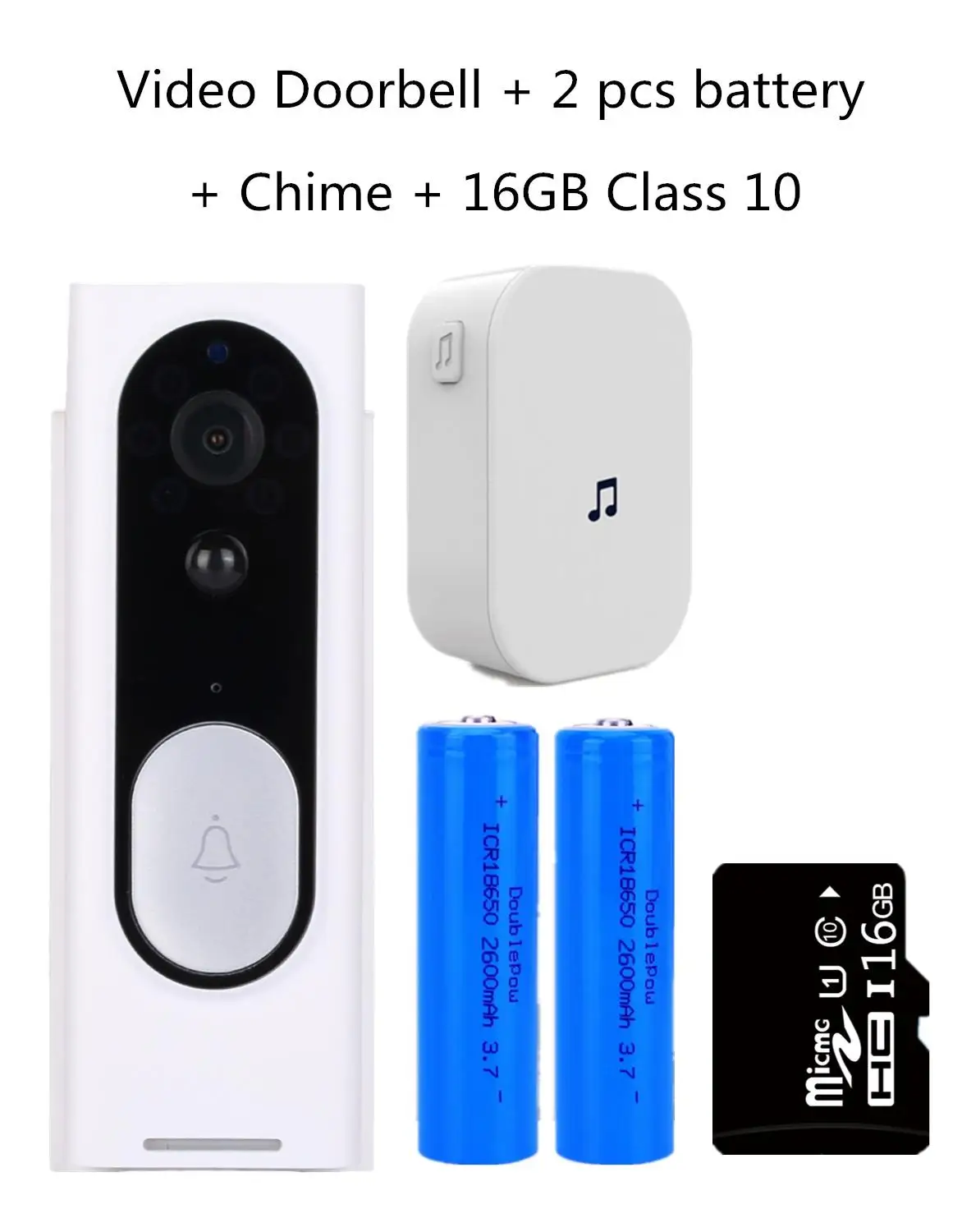 Option 5 Vikewe видео дверной звонок 1080p HD ночного видения беспроводной WiFi безопасности домашний монитор домофон умный телефон Видимый дверной Звонок камера - Название цвета: Option 5