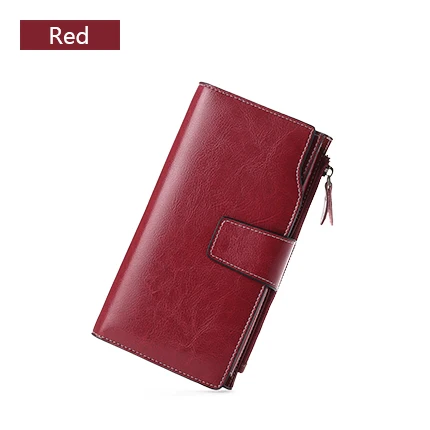 Red SENDEFN Ретро кошелек Топ кожаный кошелек женский длинный Клатч женский на молнии Держатель для карт Портмоне для iPhone 7S 5156H2-6 - Цвет: Red