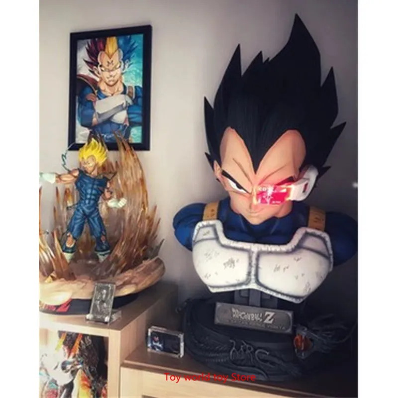 39 &quotСтатуя Dragon Ball Z Vegeta 1:1 бюст Супер Saiyan голова портрет GK резиновая фигурка героя