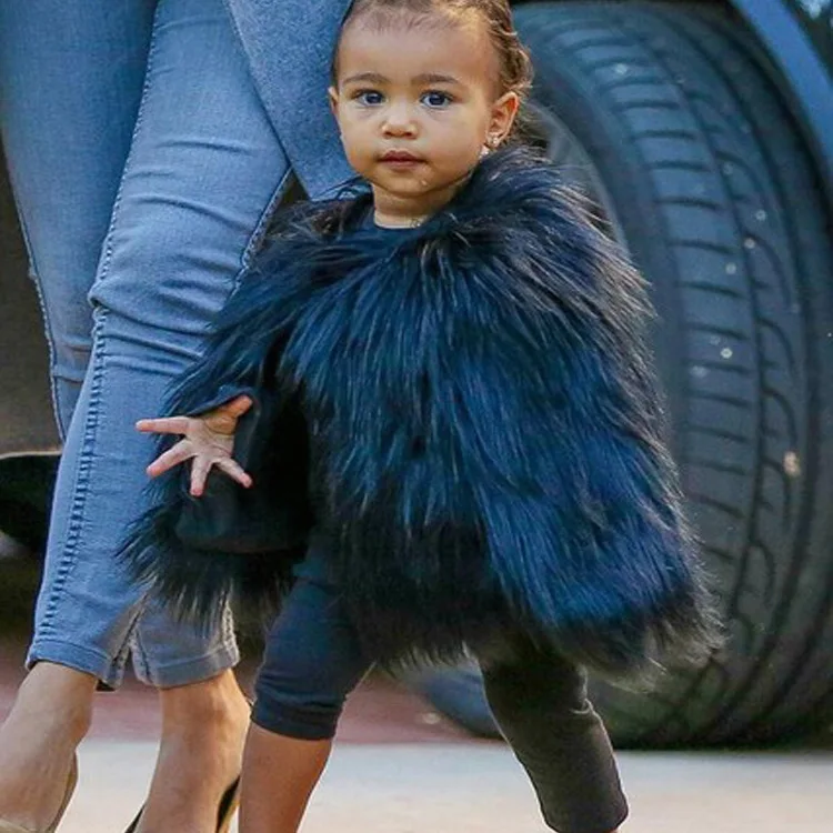 2017 новое зимнее детское меховое пальто имитация меха лисы теплая плюшевая одежда