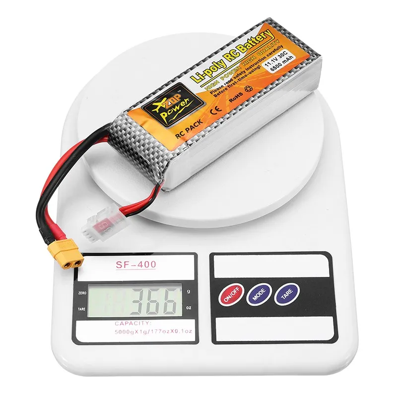 Высокое качество ZOP Power 11 1 В 6500 мАч 30C 3S XT60 вилка перезаряжаемая Lipo батарея RC