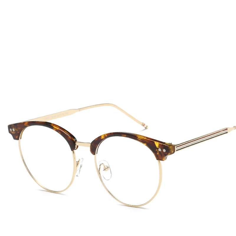 Высококачественные винтажные овальные женские и мужские полуоправы для очков по