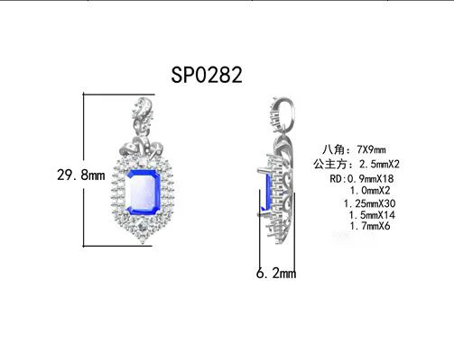 Loverjewelry, новая мода, 18 К, белое золото, бриллиант, изумруд, огранка 7x9 мм, танзанит, помолвка, ожерелье для женщин